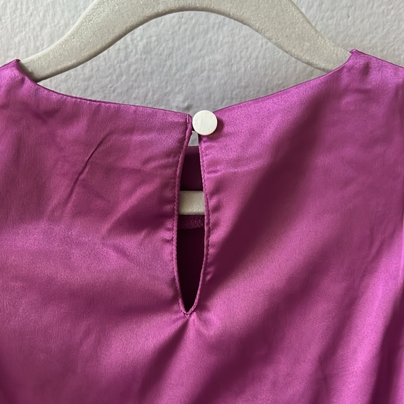 SATEEN FUSHIA DRESS | SACOOR BROTHERS | Size 4 - Picture 7 of 8